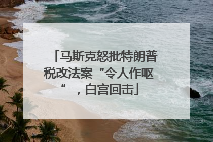 马斯克怒批特朗普税改法案“令人作呕”，白宫回击