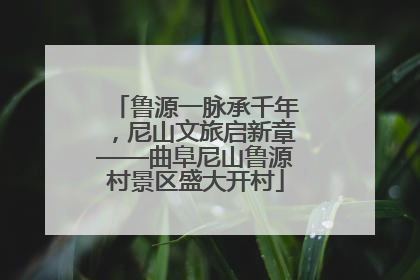 鲁源一脉承千年，尼山文旅启新章——曲阜尼山鲁源村景区盛大开村