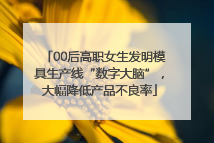 00后高职女生发明模具生产线“数字大脑”，大幅降低产品不良率