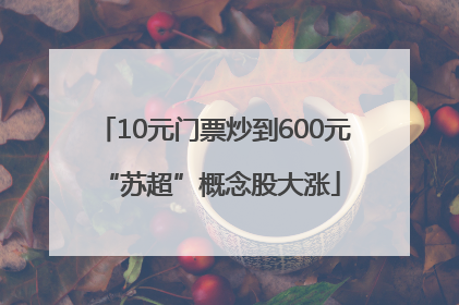 10元门票炒到600元 “苏超”概念股大涨