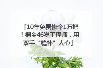 10年免费修伞1万把！桐乡46岁工程师，用双手“缝补”人心