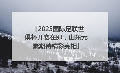 2025国际足联世俱杯开赛在即，山东元素期待精彩亮相