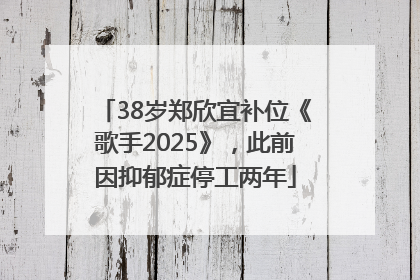 38岁郑欣宜补位《歌手2025》，此前因抑郁症停工两年