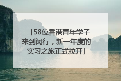 58位香港青年学子来到闵行，新一年度的实习之旅正式拉开