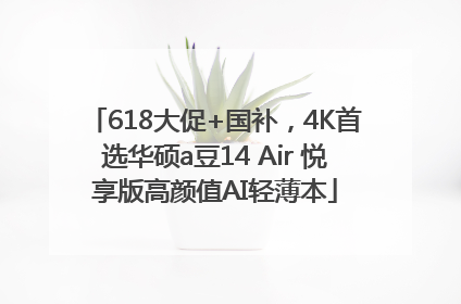 618大促+国补，4K首选华硕a豆14 Air 悦享版高颜值AI轻薄本